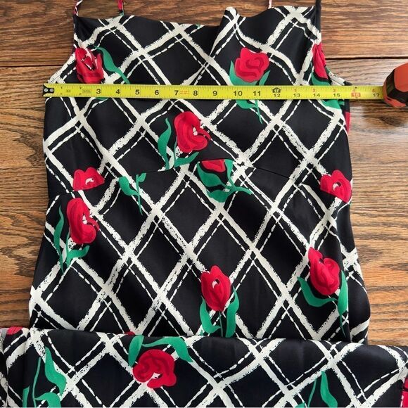 Anthropologie‎ The Elyse Slip Dress Trellis Rose Pattern Women’s Size S - Picture 5 of 7